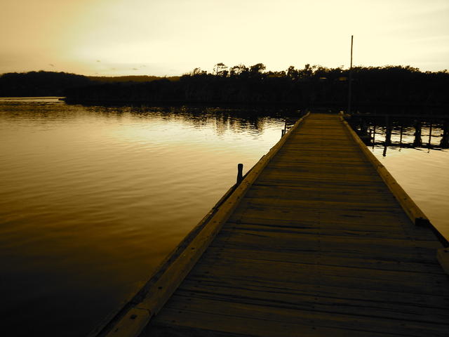 Walpole Launching Ramp and Jetty -Sepia Photo